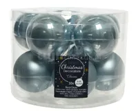Decoris kerstballen glas 10st Blauw 6cm - thumbnail