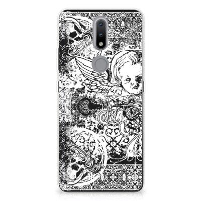 Silicone Back Case Nokia 2.4 Skulls Angel Silicone Back Case Nokia 2.4 Skulls Angel