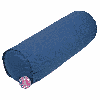 Yogi & Yogini Yoga Bolster Blauw Rond Katoen - Effen - 60 x 16 cm - thumbnail