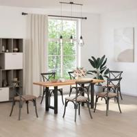 Salontafelpoten 2 st 60x(72-73) cm staal zwart - thumbnail