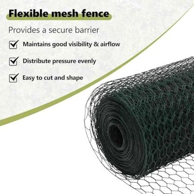 VidaXL Afrasteringspaal groen 25 x 0,6 m (25 mm gaas) staal en pvc