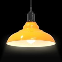 Hanglamp in hoogte verstelbaar E27 31 cm metaal glanzend geel - thumbnail