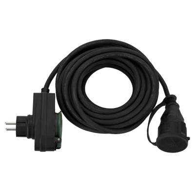 REV 0017251514 Stroom Verlengkabel Zwart 25.00 m H05RR-F 3G 1,5 mm²