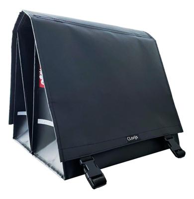 Dubbele Fietstas XL PVC 46L matt zwart