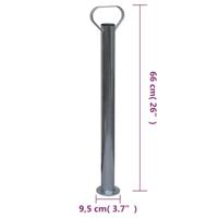 VidaXL Neuswiel met 2 staanders en 2 spanklemmen 60 mm - thumbnail