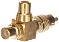 Wentronic 10 stuks adapter - verguld - cinch stekker op 2X cinch koppeling - thumbnail