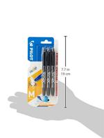 Rollerpen pilot frixion bl-fr7 m 3st zwart - thumbnail