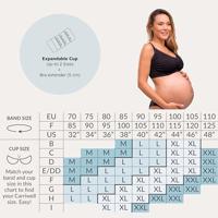 Gewatteerde borstvoedings- & zwangerschapsbeha zonder naden GelWire® CARRIWELL zwart - thumbnail