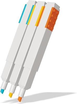 LEGO Highlighters 3-Pack Bricks