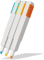 LEGO Highlighters 3-Pack Bricks - thumbnail
