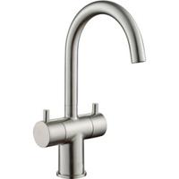 Ben Lavion draaibare wastafelkraan RVS-look - thumbnail