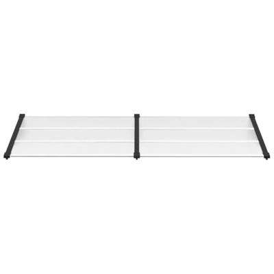 Deurluifel 239x90 cm polycarbonaat zwart en transparant Deurluifel 239x90 cm polycarbonaat zwart en transparant