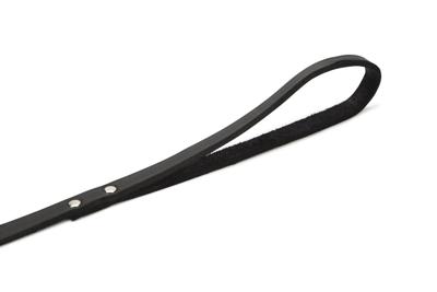 Hondenriem van leer 165cm x 12mm zwart