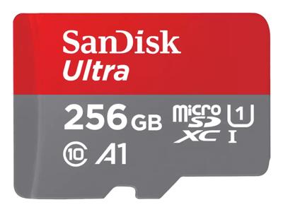 Geheugenkaart sandisk microsdxc ultra 256gb