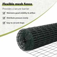 VidaXL Hek met paal groen 1,2 x 10 m staal en pvc - thumbnail