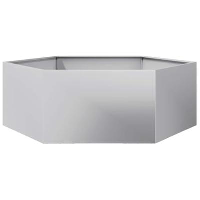 Plantenbak zeshoek 138x120x45 cm gegalvaniseerd staal