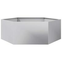 Plantenbak zeshoek 138x120x45 cm gegalvaniseerd staal - thumbnail