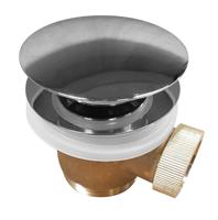 Wiesbaden Caral clickwaste afvoerplug vrijstaand bad 1 1/2" chroom - thumbnail