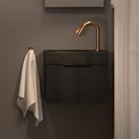 Sjithouse Sigma fonteinmeubelset excl. kraan 40,5x22x35 Nero/Antraciet - thumbnail