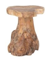 MUST Living Bijzettafel 'Mushroom' Teakhout, 40cm, kleur Naturel - thumbnail