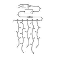 Nedis Lichtketting Binnen/buiten Energielabel: G (A - G) 240 Koudwit - thumbnail
