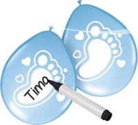 Folat BV beschrijfbare ballonnen geboorte jongen, 6st. - thumbnail