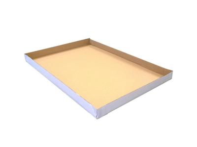 Golfkartonnen platen met opstaande randen dubbelgolf 1185 x 985 x 150 mm wit | 5 stuks