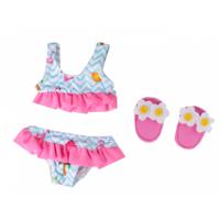 Heless Poppen bikini met slippers flamingo, 28-35 cm - thumbnail