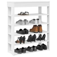 VidaXL Schoenenrek 80x30x98 cm bewerkt hout wit - thumbnail