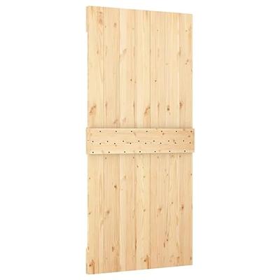 Schuifdeur met beslag 95x210 cm massief grenenhout
