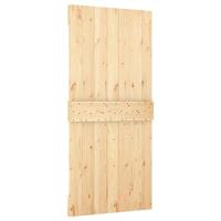 Schuifdeur met beslag 95x210 cm massief grenenhout - thumbnail