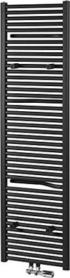 Ben Lineos handdoekradiator met handdoekhouder 1067W 50x177,5cm mat grafiet zwart - thumbnail