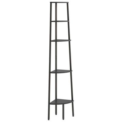 Hoekkastje met 5 schappen 45,5x31,5x180 cm zwart Hoekkastje met 5 schappen 45,5x31,5x180 cm zwart