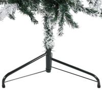 Kunstkerstboom half met sneeuw smal 210 cm - thumbnail