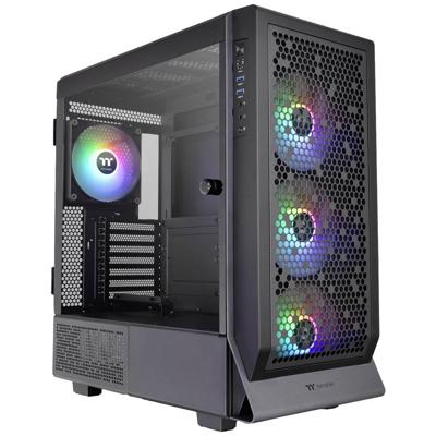 Thermaltake CA-1X5-00M1WN-00 Midi-tower Gaming-behuizing Zwart 4 voorgeïnstalleerde LED-ventilators, Zijvenster Thermaltake CA-1X5-00M1WN-00 Midi-tower Gaming-behuizing Zwart 4 voorgeïnstalleerde LED-ventilators, Zijvenster