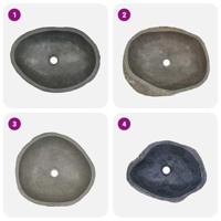 Wastafel ovaal (45-53)x(34-41) cm riviersteen - thumbnail