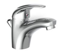 AQUA 2 SAVE waterbesparende ééngreepsmengkraan wastafel, chroom keramische schijven geluidsarme, verwisselbare 40 mm-cartouche Eco-Click functie en kinderbeveiliging 50% waterbesparing door sp - thumbnail