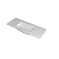 INK Faktor Wastafel Polystone Midden Zonder Kraangat - 1200x450x15 mm - Glans Wit - thumbnail