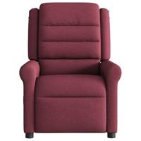 Fauteuil verstelbaar stof wijnrood - thumbnail