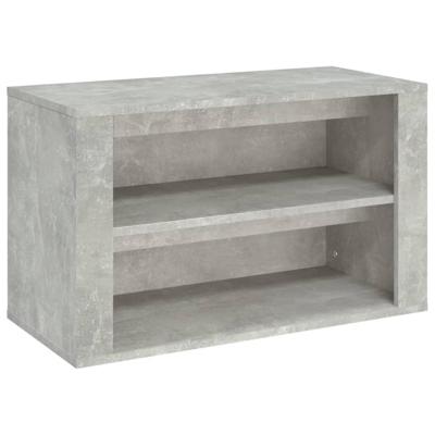 Schoenenkast 75x35x45 cm bewerkt hout betongrijs