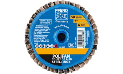 PFERD TOOLS 42719108 CD PFF 50 A 80 Lamellenschijf Diameter 50 mm Korrelgrootte (num) 80 Brons, Titanium, Titaniumlegering, Koper, Messing, RVS, Grijs/grauw