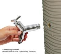 Garantia regenton met bloembak 350 liter sahara - thumbnail