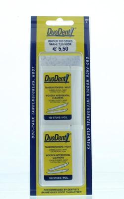 Duodent Tandenstoker hout 200 Stuks Duodent Tandenstoker hout 200 Stuks