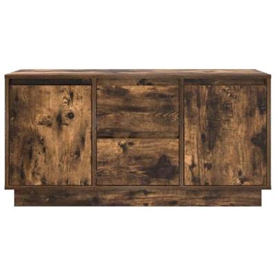 Tv-meubel met LED-verlichting 100x41x50 cm gerookt eikenkleurig