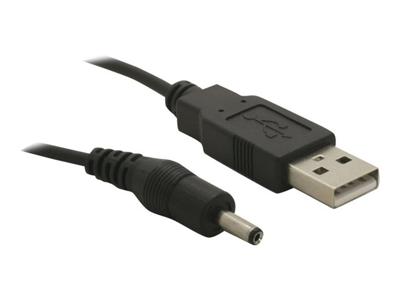 Delock 82377 USB-stroomkabel DC-stekker 3,5 mm, USB-A stekker 1.50 m Zwart