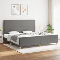 Bedframe zonder matras stof donkergrijs 200x200 cm - thumbnail
