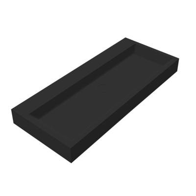 Wastafel Best Design Opera-100 Just-Solid 100x42x10 cm Mat Zwart Wastafel Best Design Opera-100 Just-Solid 100x42x10 cm Mat Zwart