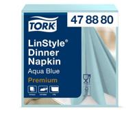 Dinerservet tork linstyle premium 50 vel aquablauw | 12 stuks - thumbnail