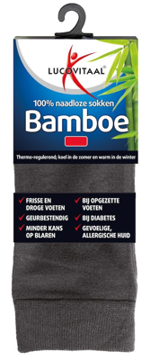 Lucovitaal Bamboe Sokken Antraciet 43-46 Lucovitaal Bamboe Sokken Antraciet 43-46
