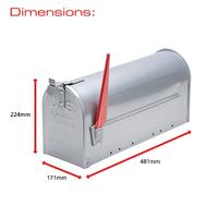 Burg Wächter 18630 US-BOX 892 Alu Brievenbus Aluminium Zilver - thumbnail